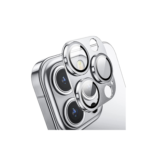 iPhone Beskyttelsesglas | iPhone 12 Pro Max - ENKAY™ Premium Linse Beskyttelsesglas - Sølv - DELUXECOVERS.DK