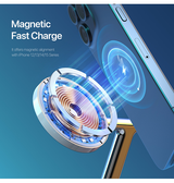 Ladestation / Trådløs oplader | <X>DUZZONA | 3-i-1 Trådløs Ladestation M. MagSafe - 15W - Hvid - DELUXECOVERS.DK