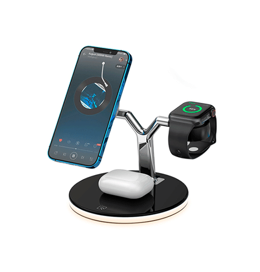 Ladestation / Trådløs oplader | DeLX™ | 3-i-1 Ladestation M. MagSafe til iPhone - 23W - DELUXECOVERS.DK