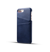 iPhone 7/8 Plus | iPhone 7/8 Plus - NX Design Læder Bagcover Pung - Blå - DELUXECOVERS.DK