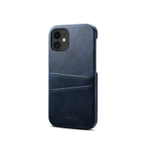 iPhone 12 Mini | iPhone 12 Mini - NX Design™ Læder Cover M. Kortholder - Blå - DELUXECOVERS.DK