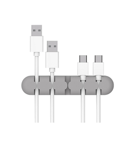 Kabel Beskytter | ORICO™ | Skrivebord Silikone Kabel holder til 5 stk - Grå - DELUXECOVERS.DK