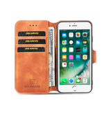 iPhone 7 / 8 / SE (2020/2022) | iPhone 7/8/SE(2020/2022) - DG.MING™ Classical Læder Etui / Taske M. Pung - Brun - DELUXECOVERS.DK