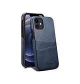 iPhone 12 Mini | iPhone 12 Mini - NX Design™ Læder Cover M. Kortholder - Blå - DELUXECOVERS.DK