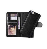 iPhone 6 Plus / 6s Plus | iPhone 6/6s Plus - Vintage 2-i-1 Læder Etui M. Aftageligt Cover - Sort/Grå - DELUXECOVERS.DK