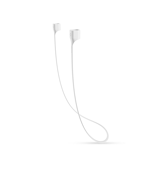 Airpods 3 | AirPods (3. Gen.) | Silikone Strop / Snor - 60cm - Hvid - DELUXECOVERS.DK