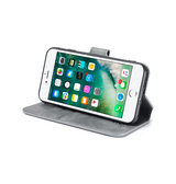 iPhone 7 / 8 / SE (2020/2022) | iPhone 7/8/SE(2020/2022) - DG.MING™ Classical Læder Etui / Taske M. Pung - Grå - DELUXECOVERS.DK
