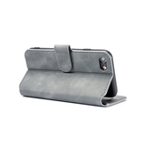 iPhone 7 / 8 / SE (2020/2022) | iPhone 7/8/SE(2020/2022) - DG.MING™ Classical Læder Etui / Taske M. Pung - Grå - DELUXECOVERS.DK