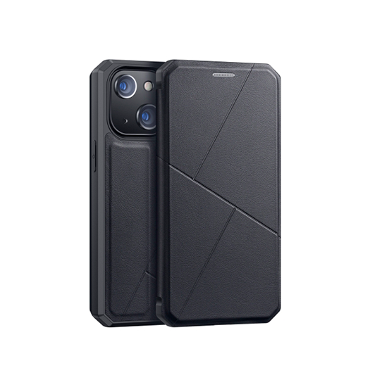 iPhone 13 Mini | iPhone 13 Mini - DUX DUCIS™ Superior Læder Cover Etui M. Kortholder - Sort - DELUXECOVERS.DK