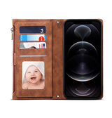 iPhone X / XS | iPhone X/XS - ESEBLE™ Vegan-Læder Cover Etui M. Pung - Brun - DELUXECOVERS.DK