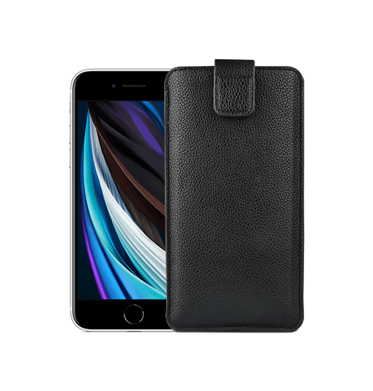 iPhone 6 / 6s | iPhone 6/6s - Verona Læder Sleeve M. Lukning - Black Onyx - DELUXECOVERS.DK