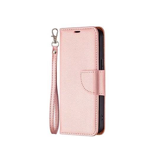 iPhone 13 Mini | iPhone 13 Mini - Aphrodite Læder Etui M. Kickstand - Rosegold/Lyserød - DELUXECOVERS.DK