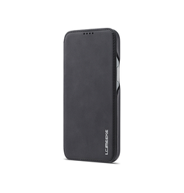 iPhone 13 Mini | iPhone 13 Mini - LC.IMEEKE™ Læder Flip Cover M. Kortholder - Sort - DELUXECOVERS.DK