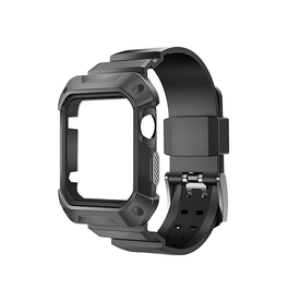 Apple Watch Cover | Apple Watch (38/40/42/44mm) - NX PRO™ Håndværker Urrem - Sort - DELUXECOVERS.DK