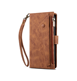 iPhone 7 / 8 / SE (2020/2022) | iPhone 7/8/SE(2020/2022) - ESEBLE™ Vegan-Læder Cover Etui M. Pung - Brun - DELUXECOVERS.DK