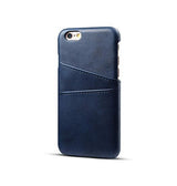 iPhone 6 / 6s | iPhone 6/6s - NX Design™ Læder Cover M. Kortholder - Blå - DELUXECOVERS.DK