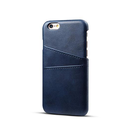 iPhone 6 / 6s | iPhone 6/6s - NX Design™ Læder Cover M. Kortholder - Blå - DELUXECOVERS.DK