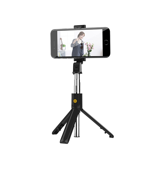 Mobil Tripod | Universal 2-i-1 Trådløs TriPod M. BT Fjernbetjening - Sort - DELUXECOVERS.DK