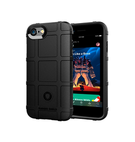 iPhone 6 / 6s | iPhone 6/6s - RUGGED SHIELD™ Stødsikkert Håndværker Cover - Sort - DELUXECOVERS.DK