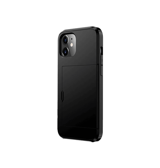 iPhone 12 Mini | iPhone 12 Mini - Deluxe™ Håndværker Cover M. Kortholder - Sort - DELUXECOVERS.DK