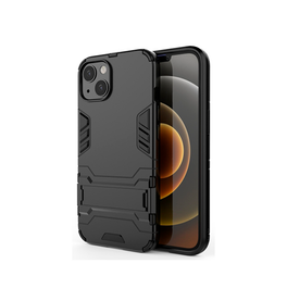 iPhone 13 Mini | iPhone 13 Mini - Eagle™ PRZ Stødsikkert Cover M. Kickstand - Sort - DELUXECOVERS.DK