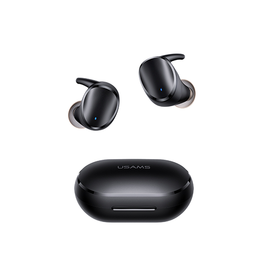 In-ear Headset | USAMS™ Trådløse In Ear Headset M. Opladningsetui - Sort - DELUXECOVERS.DK