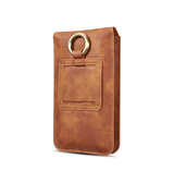 iPhone X / XS | iPhone X/XS - DG.MING™ Læder Bælte Sleeve M. Kortholder - Brun - DELUXECOVERS.DK
