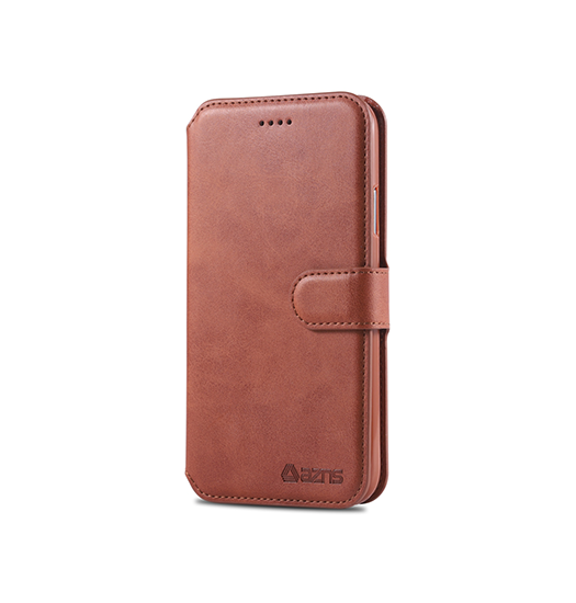 iPhone XR | iPhone XR - AZNS™ Diary Læder Etui / Taske M. Pung - Brun - DELUXECOVERS.DK