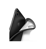 iPhone X / XS | iPhone X/Xs - PRO+ Design Mat Slim Silikone Cover - Sort - DELUXECOVERS.DK