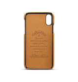 iPhone X / XS | iPhone X/Xs - NX Design™ Læder Cover M. Kortholder - Lysebrun - DELUXECOVERS.DK