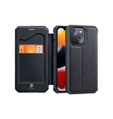 iPhone 13 Mini | iPhone 13 Mini - DUX DUCIS™ Superior Læder Cover Etui M. Kortholder - Sort - DELUXECOVERS.DK