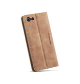 iPhone 7 / 8 / SE (2020/2022) | iPhone 7/8/SE(2020/2022) - CaseMe™ Noble Læder Etui / Pung - Brun - DELUXECOVERS.DK