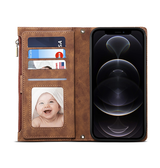 iPhone 13 Mini | iPhone 13 Mini - ESEBLE™ Vegan-Læder Cover Etui M. Pung - Brun - DELUXECOVERS.DK