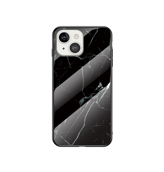 iPhone 13 Mini | iPhone 13 Mini - DELUXE™ Marble  Silikone Cover - Black Stone - DELUXECOVERS.DK