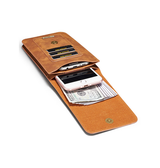 iPhone 7/8 Plus | iPhone 7/8 Plus - DG.MING™ Læder Bælte Sleeve M. Kortholder - Brun - DELUXECOVERS.DK