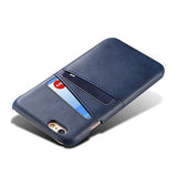 iPhone 6 / 6s | iPhone 6/6s - NX Design™ Læder Cover M. Kortholder - Blå - DELUXECOVERS.DK
