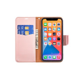 iPhone 13 Mini | iPhone 13 Mini - Aphrodite Læder Etui M. Kickstand - Rosegold/Lyserød - DELUXECOVERS.DK