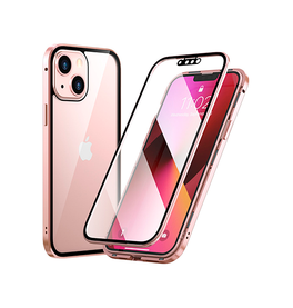 iPhone 13 | iPhone 13 - MagGuard™ 360 Magnetisk Cover M. Hærdet glas - Rose Gold - DELUXECOVERS.DK