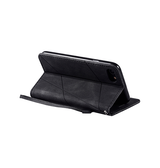 iPhone 6 / 6s | iPhone 6/6s- Abstract Læder Cover Etui M. Pung - Sort - DELUXECOVERS.DK