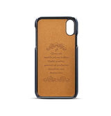 iPhone X / XS | iPhone X/Xs - NX Design™ Læder Cover M. Kortholder - Blå - DELUXECOVERS.DK
