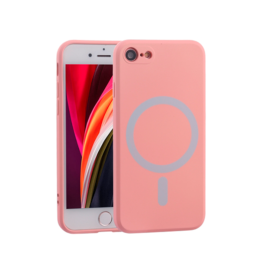 iPhone 7 / 8 / SE (2020/2022) | iPhone 7/8/SE(2020/2022) - Magnetisk Silikone Cover M. MagSafe - Rose - DELUXECOVERS.DK