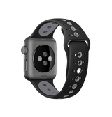 Apple Watch 38mm | Apple Watch (38/40/SE/41/42mm) - L'Empiri™ Silikone Sportsrem - Sort/Grå - DELUXECOVERS.DK