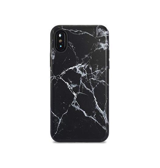 iPhone XS Max | iPhone XS Max - SPARKLE Laurent Marble Cover - Sort - DELUXECOVERS.DK