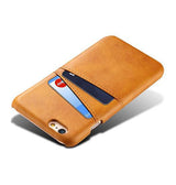 iPhone 6 / 6s | iPhone 6/6s - NX Design™ Læder Cover M. Kortholder - Lysebrun - DELUXECOVERS.DK