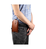 iPhone X / XS | iPhone X/XS - Mont Blanc Ægte Læder Bælte Sleeve - Brun - DELUXECOVERS.DK