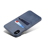 iPhone X / XS | iPhone X/Xs - NX Design™ Læder Cover M. Kortholder - Blå - DELUXECOVERS.DK