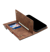 iPhone 13 Mini | iPhone 13 Mini - ESEBLE™ Vegan-Læder Cover Etui M. Pung - Brun - DELUXECOVERS.DK