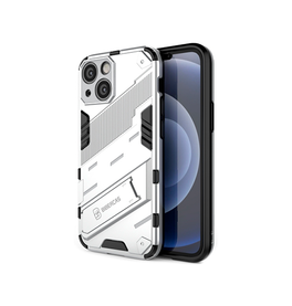 iPhone 13 Mini | iPhone 13 Mini - Eagle™ PRZ Stødsikkert Cover M. Kickstand - Hvid - DELUXECOVERS.DK