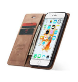 iPhone 6 / 6s | iPhone 6/6s - CaseMe™ Noble Læder Etui / Pung - Brun - DELUXECOVERS.DK