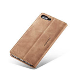 iPhone 7/8 Plus | iPhone 7/8 Plus - CaseMe™ Noble Læder Etui / Pung - Brun - DELUXECOVERS.DK